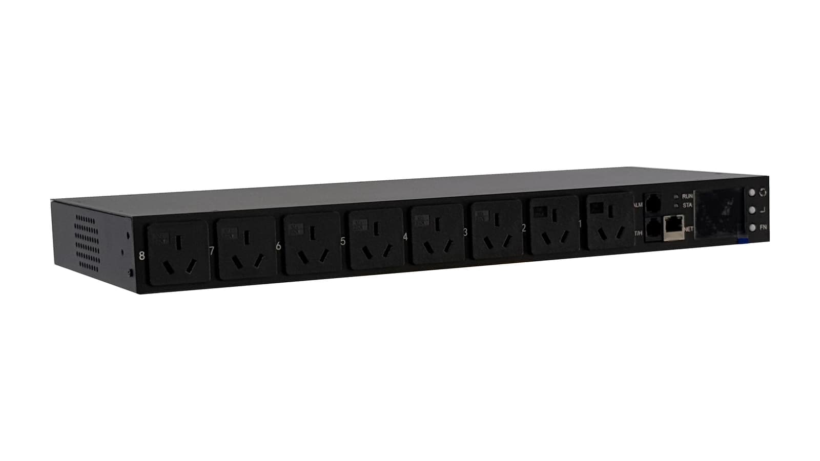 1U 8 Outlet Smart Pdu Front Left